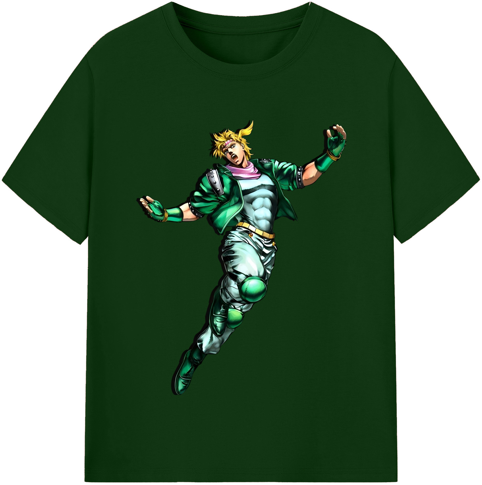 （画像用） ジョジョの奇妙な冒険 ディオ?ブランドー JoJo's Bizarre Adventure Dio Brando 綿100％半袖Tシャツ（フロントプリント）